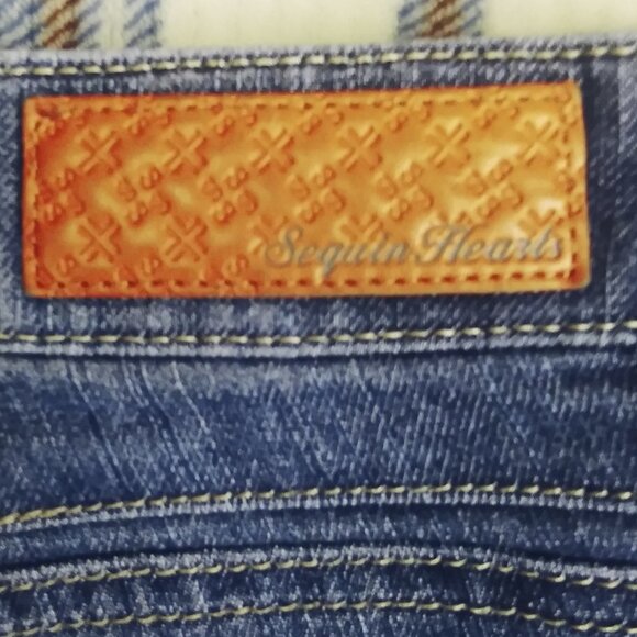 Sequin Hearts Low-Rise Jeans Size 5 - Picture 6 of 6